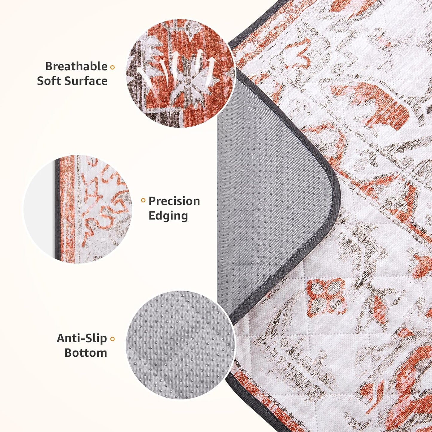 LOOBANI Reusable Pee Pads for Dogs, 2 Pack Super Absorbent Washable Puppy Pee Pads, Waterproof Non-Slip Whelping Pad for Floor Playpen Crate Couch-31 x36 (Red-Orange)