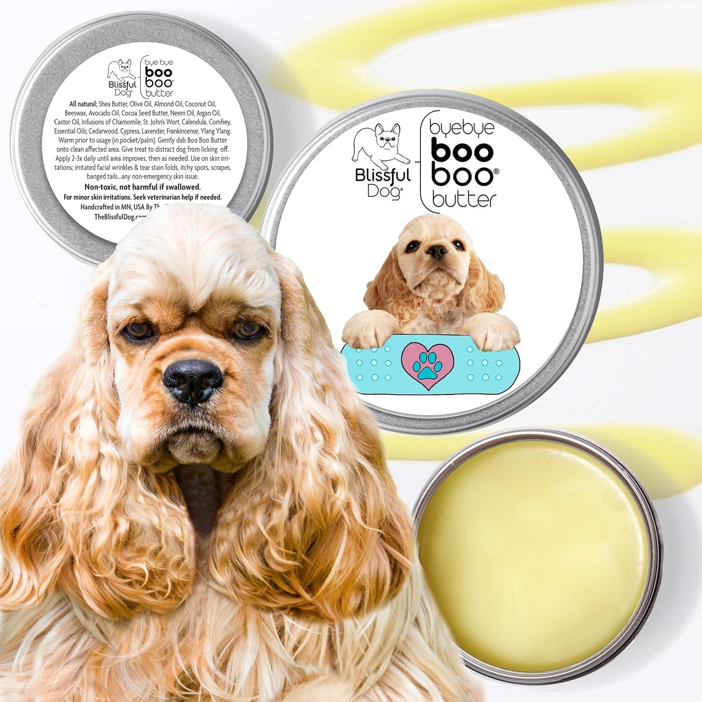 The Blissful Dog 1 oz TIN Cocker Spaniel Booboo Butter