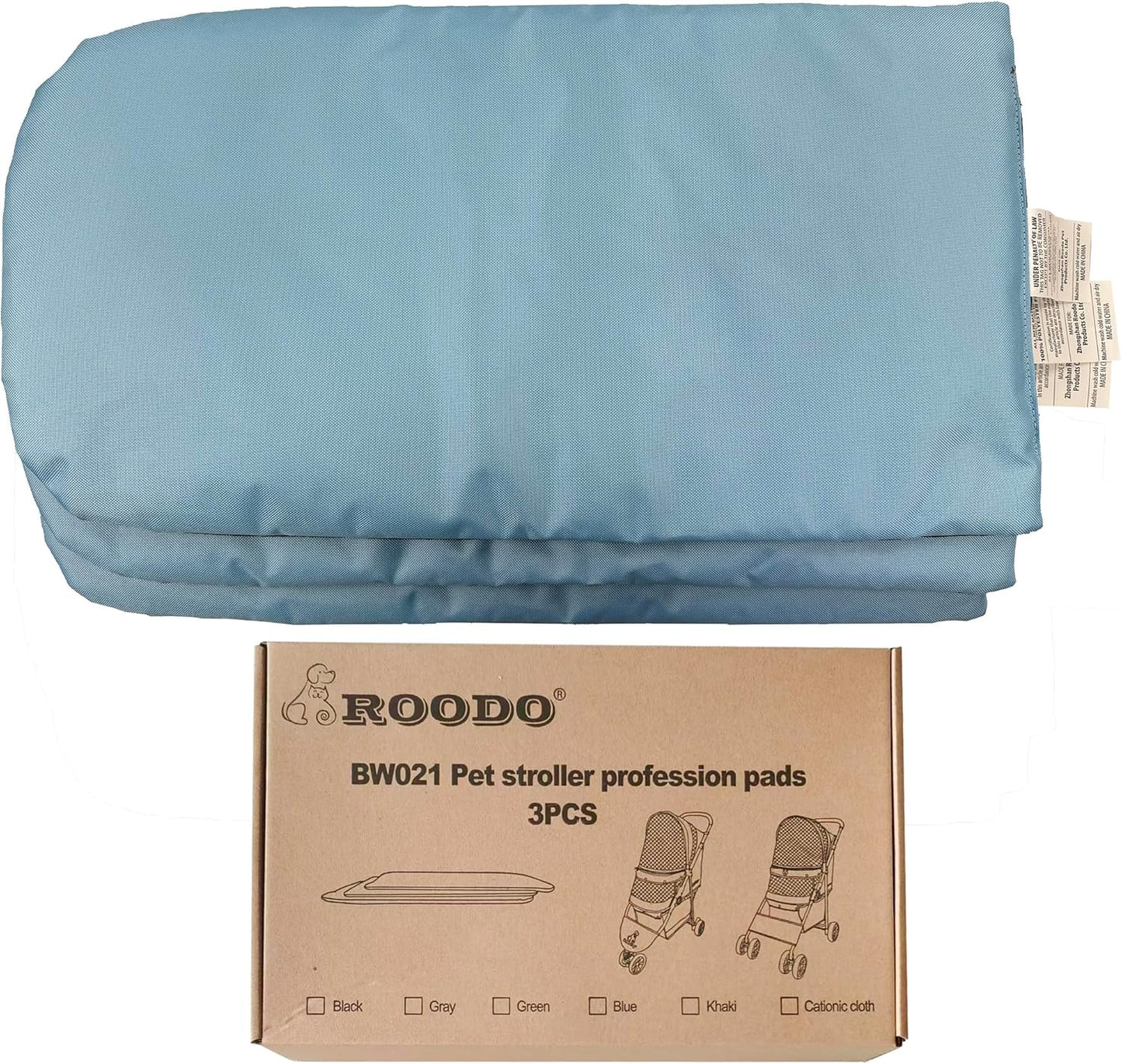 ROODO Pet Stroller Inner Pad for Exclusive Use,Original,Replaceable,Easy to Clean,Set of 3 pc(Sky Blue)
