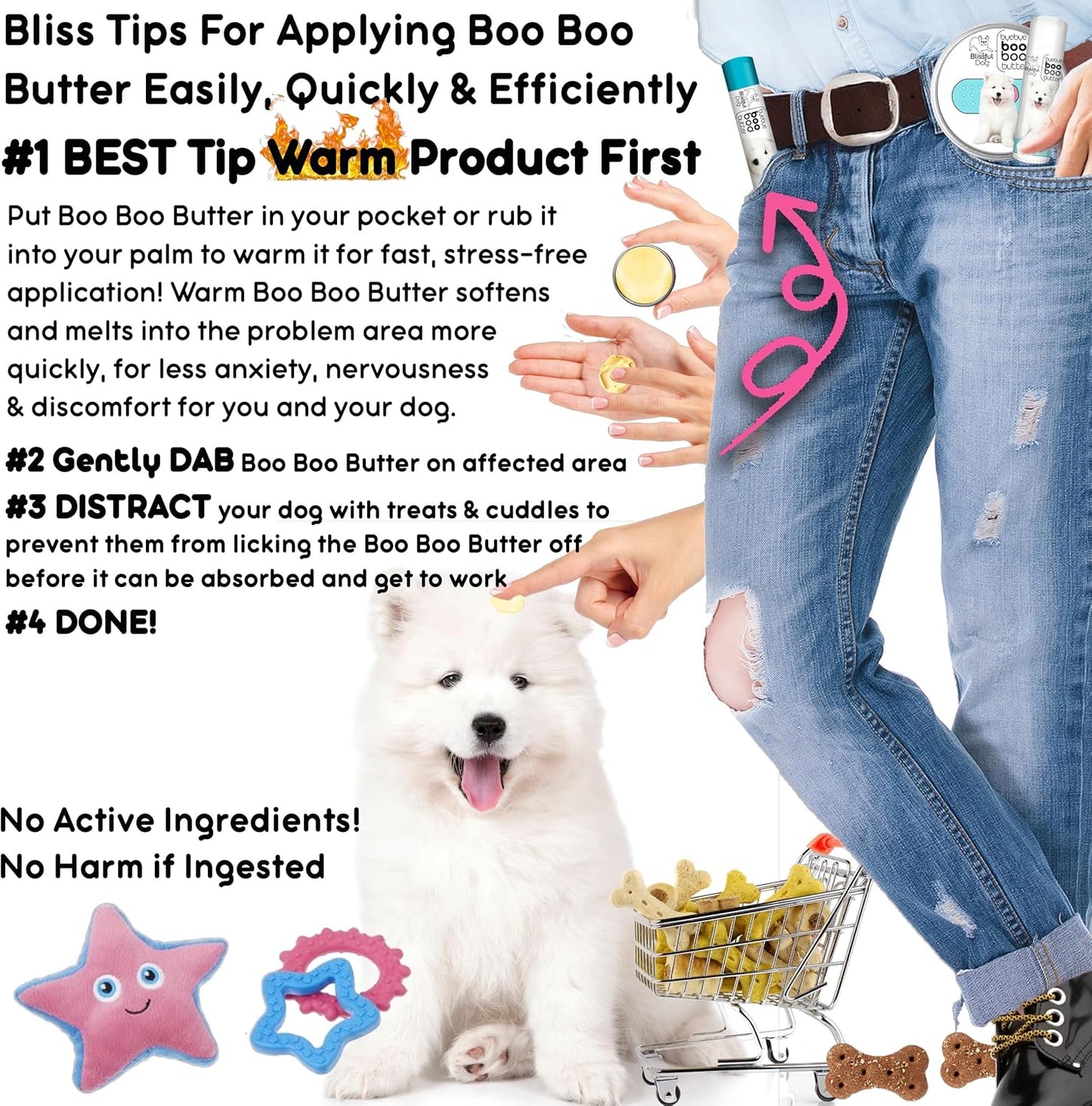 The Blissful Dog Samoyed Boo Boo Butter, 16 oz.