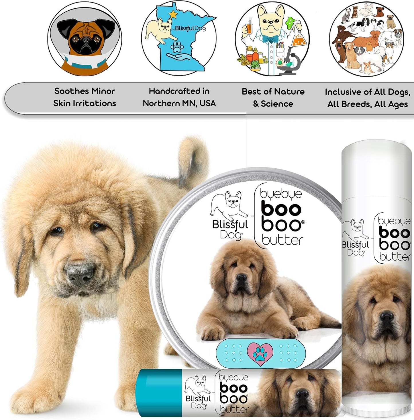 The Blissful Dog Tibetan Mastiff Boo Boo Butter, 16 oz.