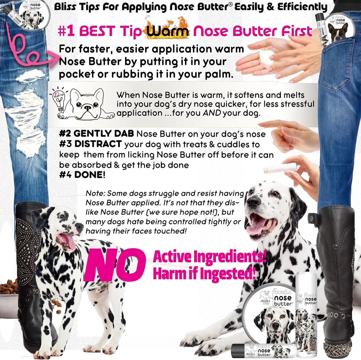 The Blissful Dog Dalmatian Unscented Nose Butter, 0.15-Ounce