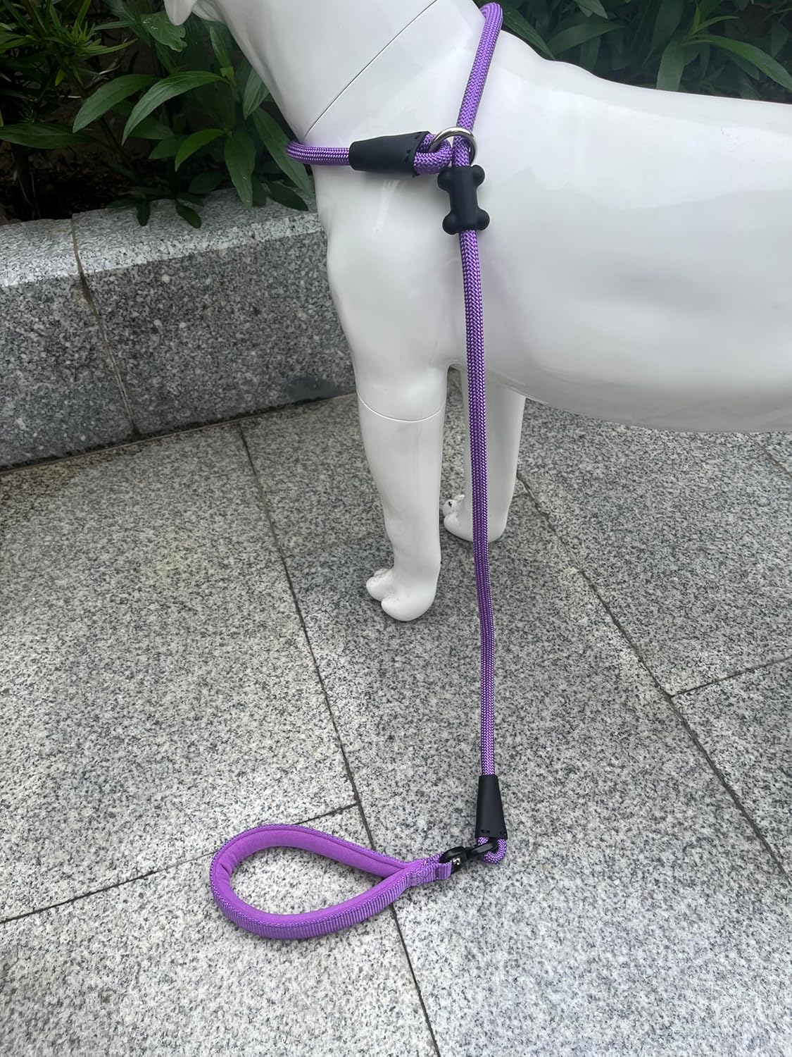 Slip Lead Dog Leash，Strong Nylon Rope Leash and Padded Handle,No Pull Outdoor Walking Training Lead for Small Medium Large Dogs(Purple,1/2"×4ft)