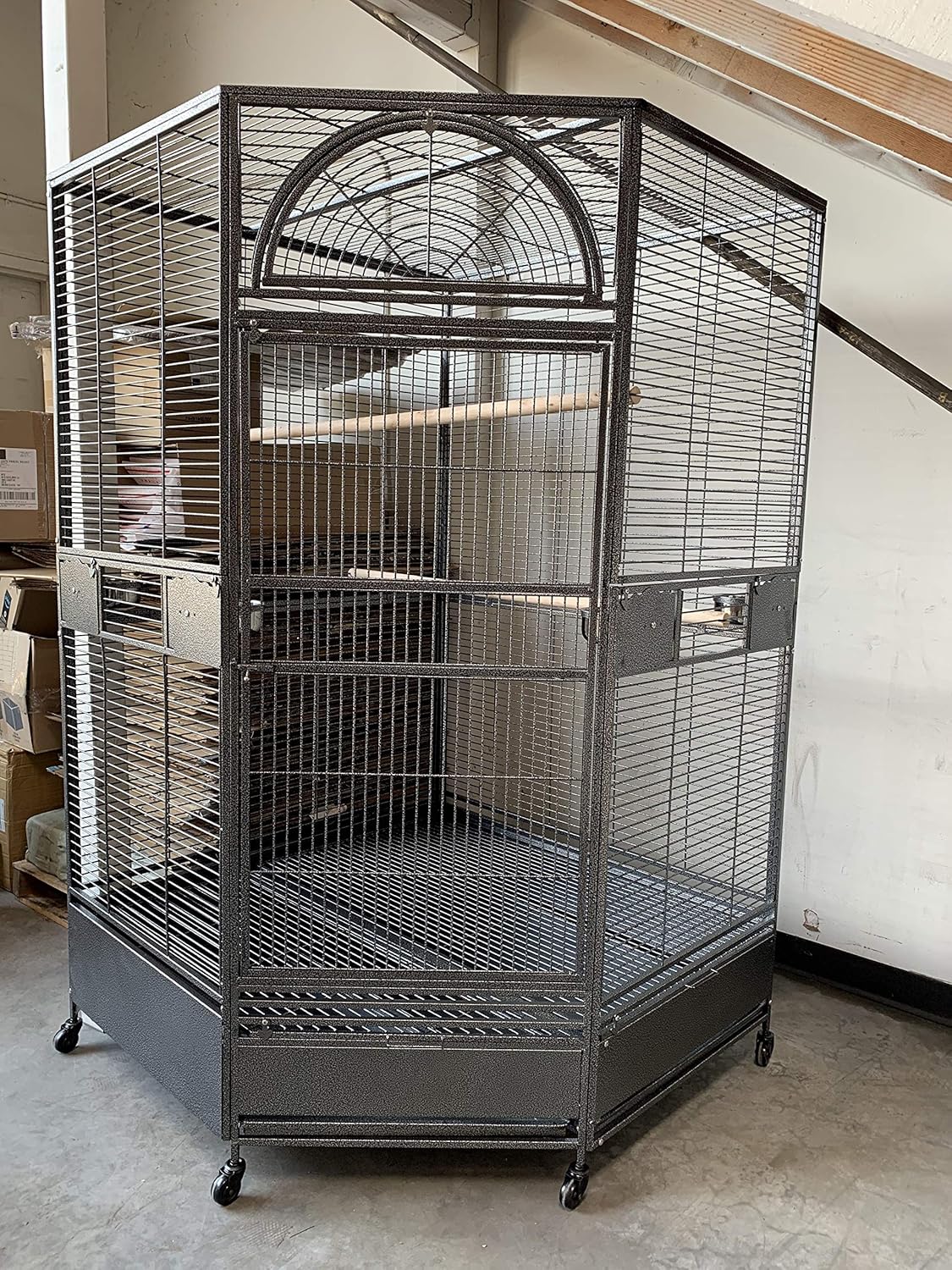 Parrot Escape Jumbo Corner Bird Cage Aviary (X-large)